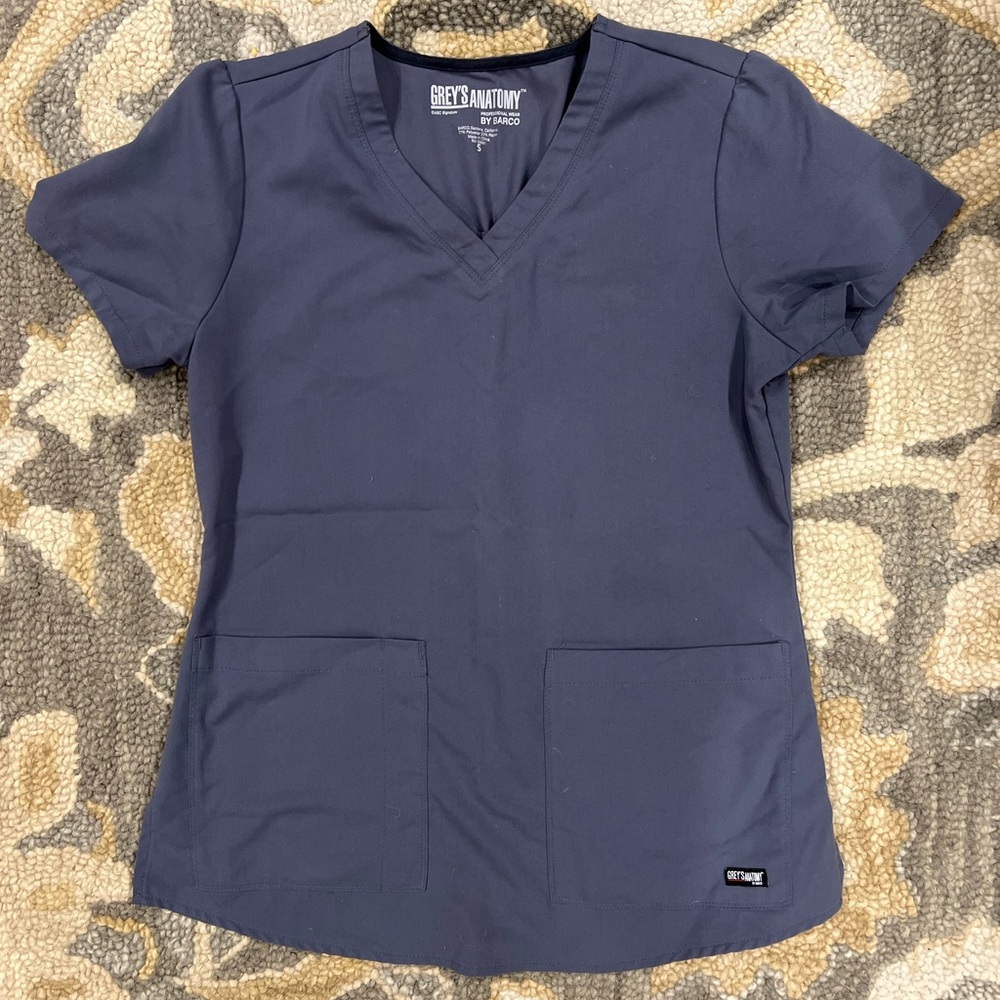Greys Anatomy by Barco Dark Grey Scrub Top- Women’s Size S